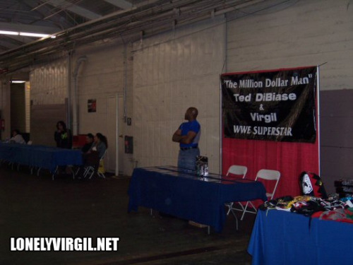 This one was found via google image search. Virgil is waiting for some company, the fans must not have known he was going to be there